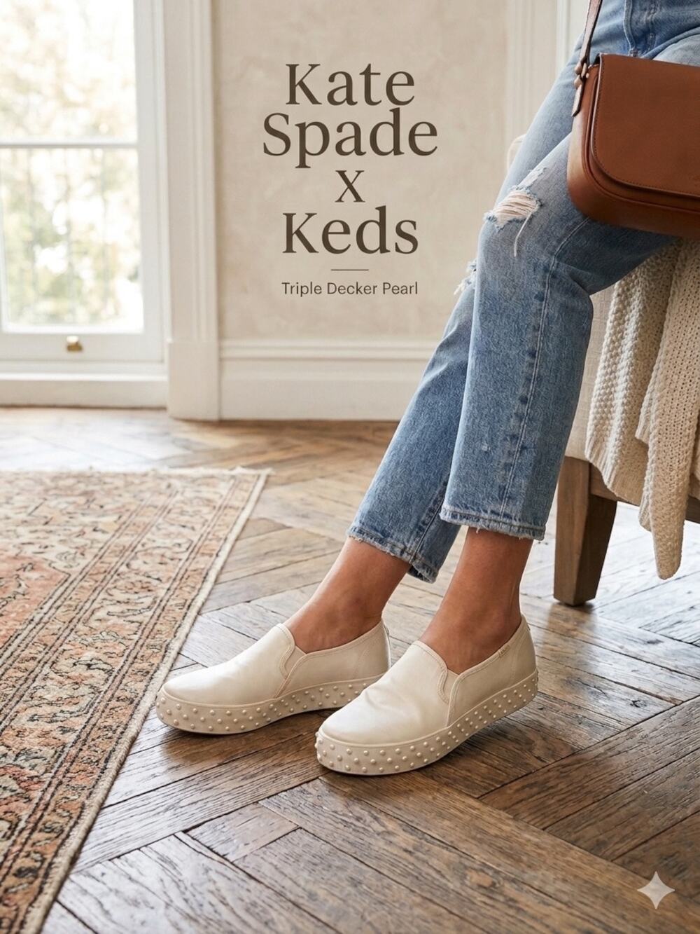 Keds x Kate Spade New York Triple Decker Satin Pearls